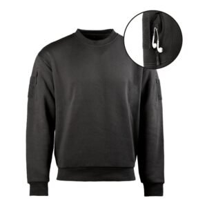 BLACK TACTICAL SWEATSHIRT ROUND NECK-11472402