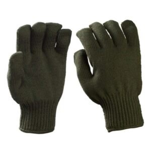 00827-2-Γάντια πλεκτά στρατιωτικά (πετσετέ) Λαδί