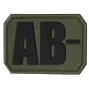Mil-Tec OD 3D Blood Type Patch AB Negative 16831601